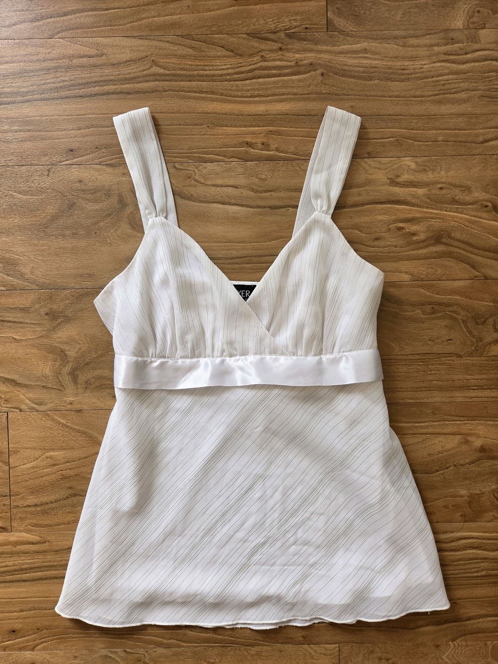 Y2K A. Byer White V-Neck Blouse